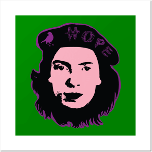 HOPE is the Thing With Feathers Emily Dickinson Che Guevara Pop art design Purple Version Posters and Art